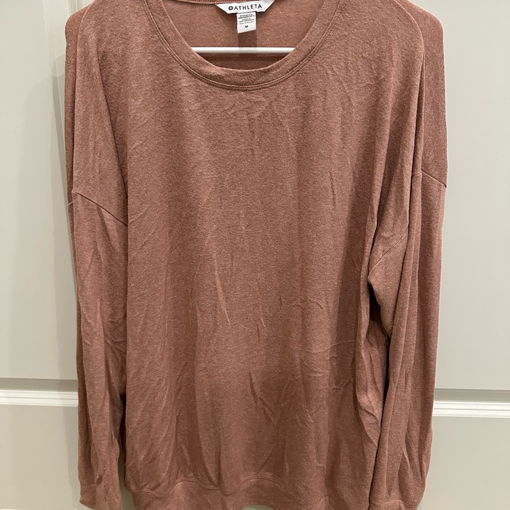 Athleta Dusty Rose Long Sleeve Top